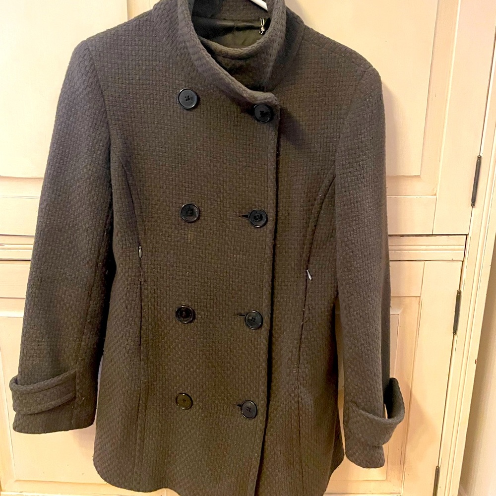 Dark Olive Green Pea Coat